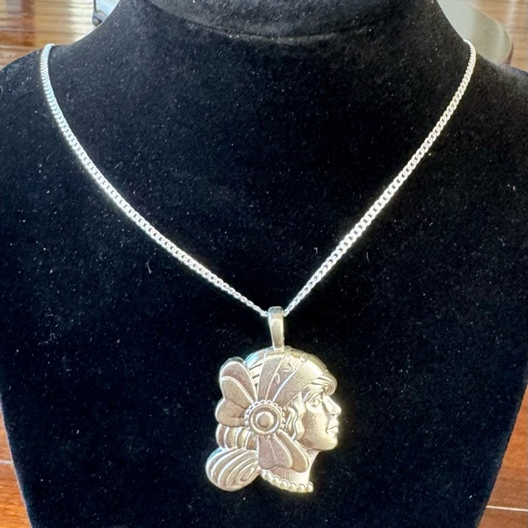 Large Girl Pendant sterling silver 12 grams Gypsy Charm jewelry gift box - Picture 3 of 12